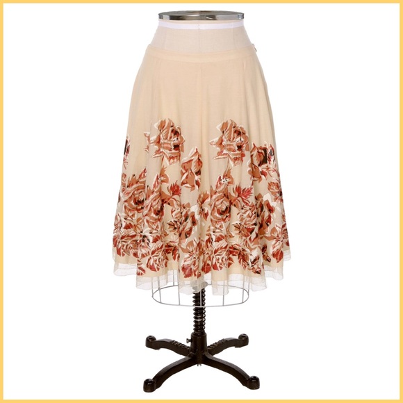 2005 Anthro “Backroads Flowered Skirt” by Odille - Picture 2 of 15